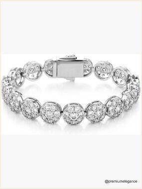 14K Gold Plated Tennis Bracelet Iced Out CZ Link Bracelet Unisex